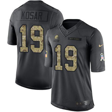 Bernie Kosar Cleveland Browns black Salute To Service jersey