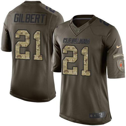 Justin Gilbert Cleveland Browns green Salute To Service jersey