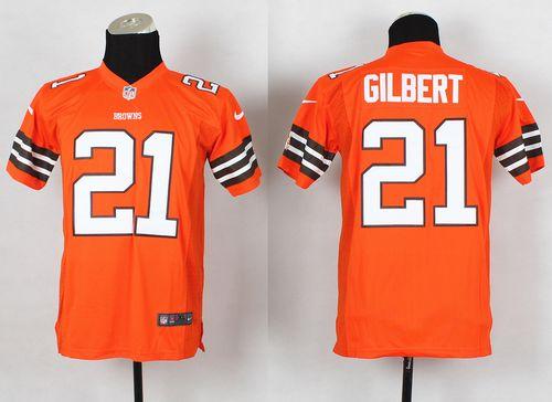 Justin Gilbert Cleveland Browns orange Elite jersey