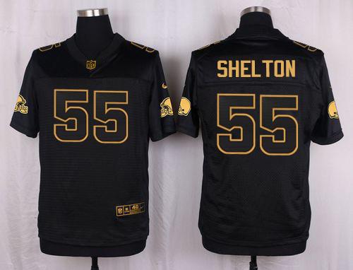 Danny Shelton Cleveland Browns black Gold Collection jersey