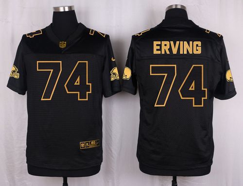 Cameron Erving Cleveland Browns black Gold Collection jersey