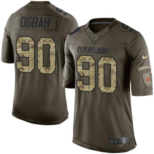 Emmanuel Ogbah Cleveland Browns green Salute To Service jersey