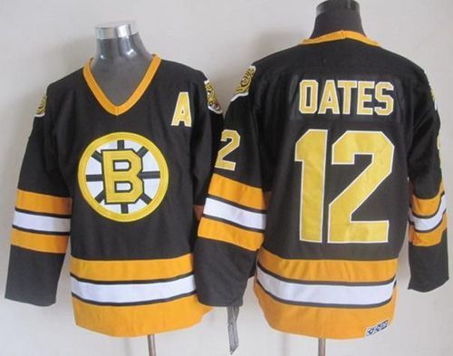 Adam Oates Boston Bruins black-yellow Throwback jersey