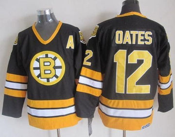 Adam Oates Boston Bruins black-yellow Throwback jersey