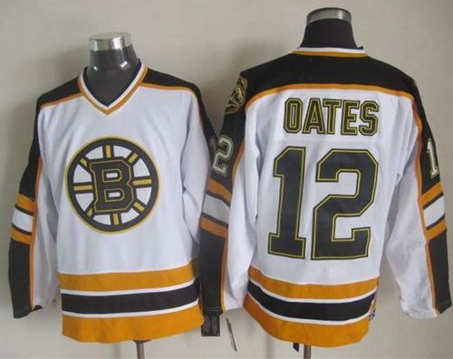 Adam Oates Boston Bruins white-black Throwback jersey