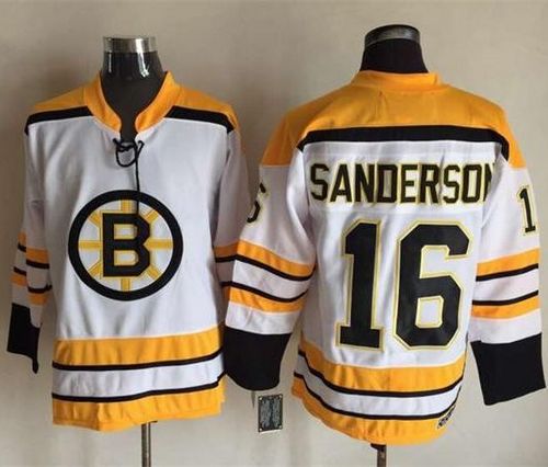 Derek Sanderson Boston Bruins white Throwback jersey