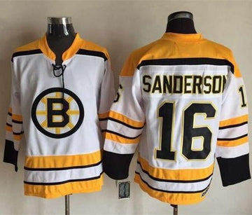 Derek Sanderson Boston Bruins white Throwback jersey