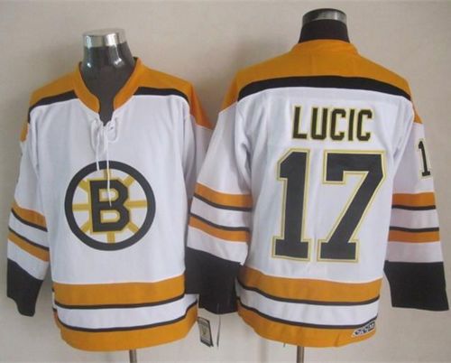 Milan Lucic Boston Bruins white Throwback jersey