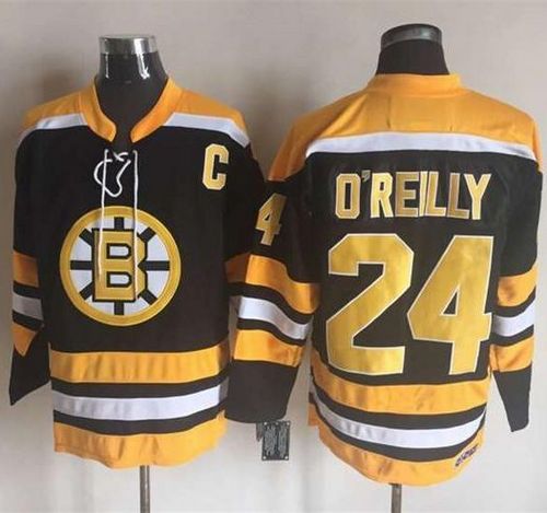 Terry O'Reilly Boston Bruins black-yellow Throwback jersey