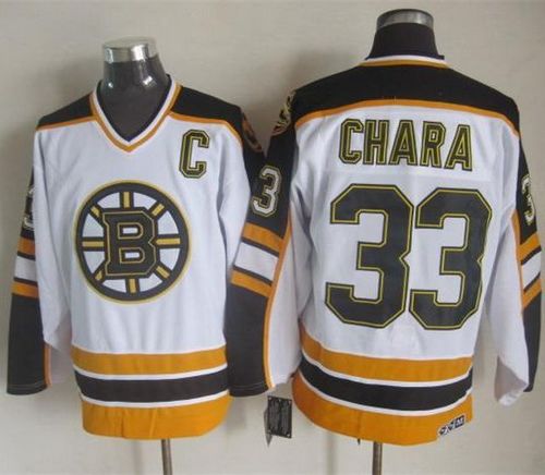 Zdeno Chara Boston Bruins white-black Throwback jersey