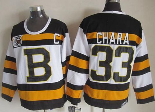 Zdeno Chara Boston Bruins white Throwback jersey