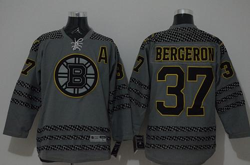 Patrice Bergeron Boston Bruins charcoal Fashion jersey