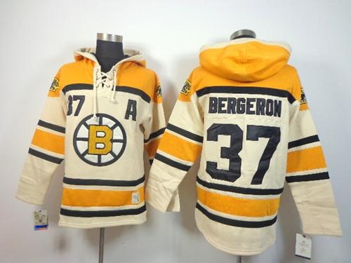 Patrice Bergeron Boston Bruins cream jersey