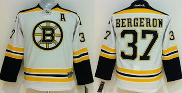 Patrice Bergeron Boston Bruins white jersey