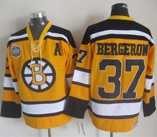 Patrice Bergeron Boston Bruins yellow Winter Classic jersey
