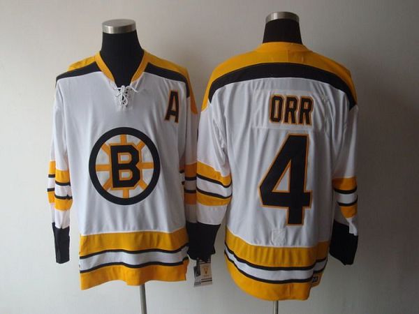 Bobby Orr CCM Boston Bruins white Throwback jersey