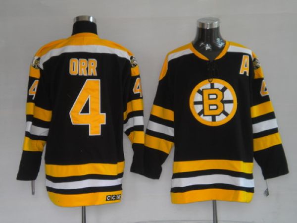 Bobby Orr CCM Boston Bruins black Throwback jersey