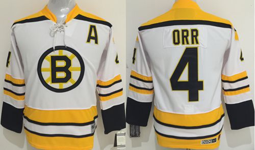 Bobby Orr Boston Bruins white jersey