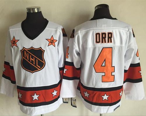 Bobby Orr Boston Bruins white-orange Throwback jersey