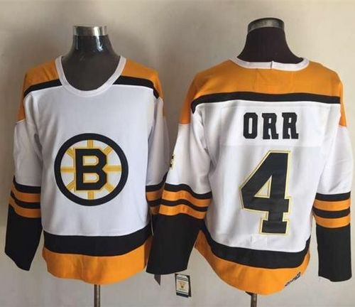 Bobby Orr Boston Bruins yellow-white Throwback jersey