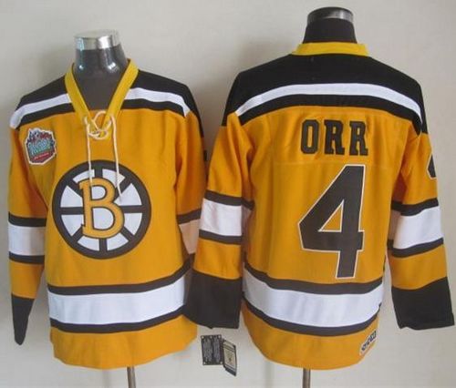 Bobby Orr Boston Bruins yellow Winter Classic jersey