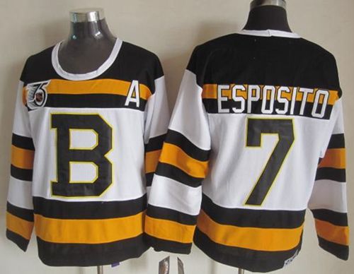 Phil Esposito Boston Bruins white Throwback jersey