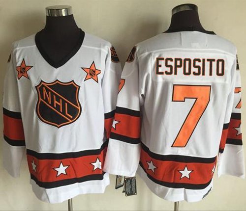 Phil Esposito Boston Bruins white-orange Throwback jersey