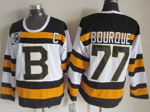 Ray Bourque Boston Bruins white Throwback jersey