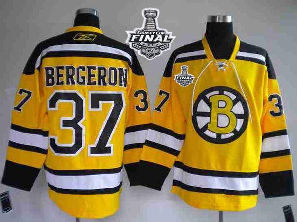 Stanley Cup Finals Patch Boston Bruins yellow Winter Classic jersey