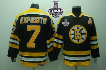 Stanley Cup Finals Patch Boston Bruins black Throwback jersey