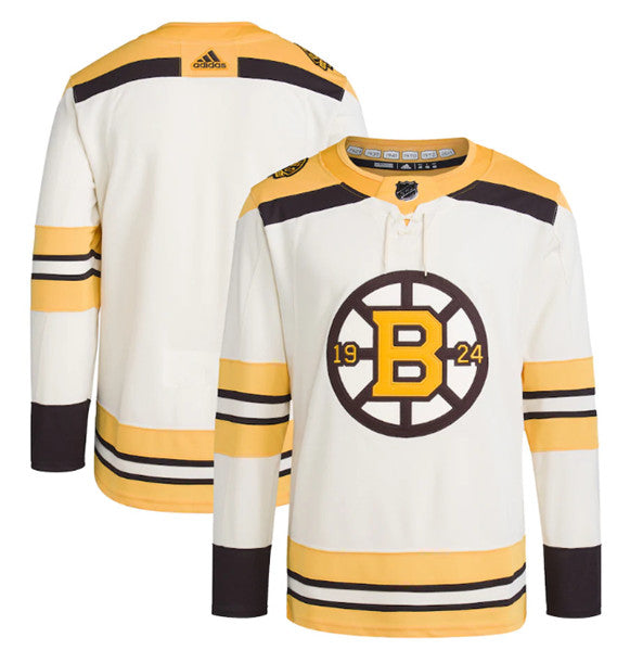 Custom Boston Bruins cream jersey