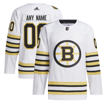 Custom Boston Bruins white jersey