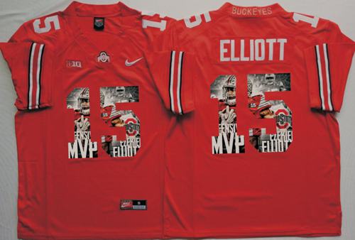 Ezekiel Elliott Ohio State Buckeyes red Fashion jersey