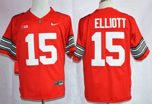 Ezekiel Elliott Ohio State Buckeyes red jersey