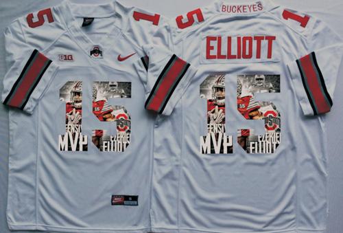 Ezekiel Elliott Ohio State Buckeyes white Fashion jersey