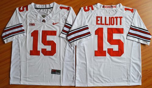 Ezekiel Elliott Ohio State Buckeyes white jersey