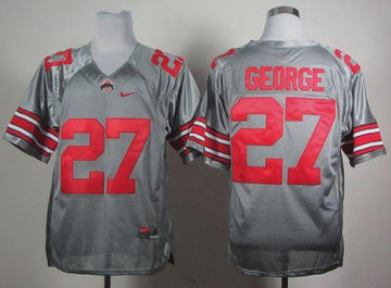 Eddie George Ohio State Buckeyes gray jersey