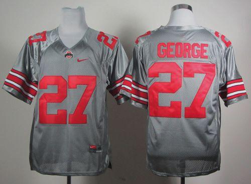 Eddie George Ohio State Buckeyes gray jersey
