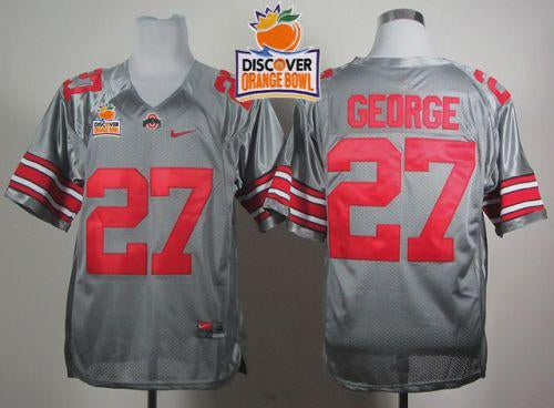 Eddie George Ohio State Buckeyes grey jersey