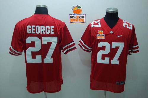 Eddie George Ohio State Buckeyes red jersey