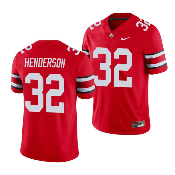 TreVeyon Henderson Ohio State Buckeyes red jersey