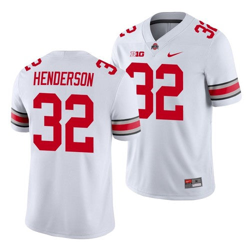 TreVeyon Henderson Ohio State Buckeyes white jersey