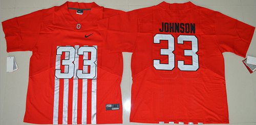 Pete Johnson Ohio State Buckeyes red Elite jersey