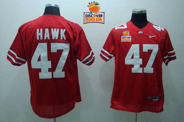 A J Hawk Ohio State Buckeyes red jersey