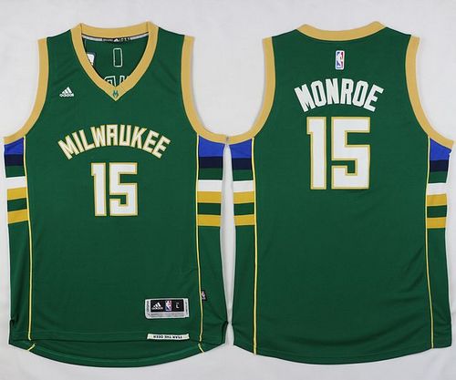 Greg Monroe Milwaukee Bucks green jersey
