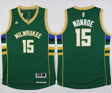 Greg Monroe Milwaukee Bucks green jersey