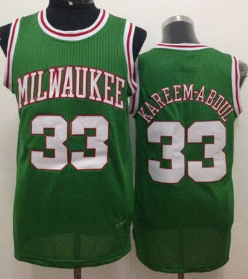 Kareem Abdul-Jabbar Milwaukee Bucks green Throwback jersey