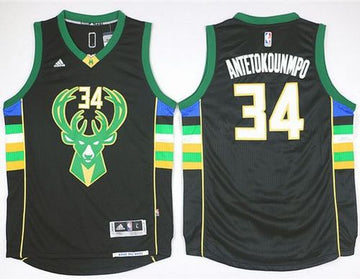 Giannis Antetokounmpo Milwaukee Bucks black Alternate jersey