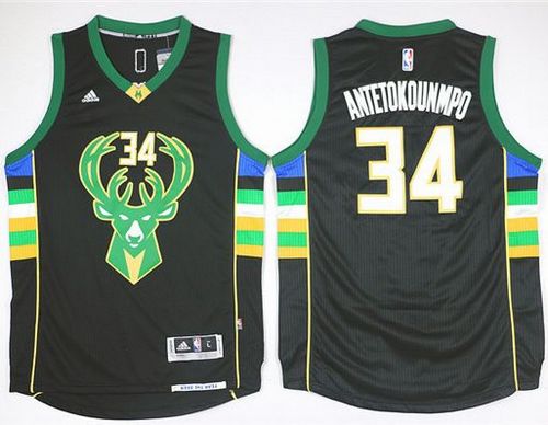 Giannis Antetokounmpo Milwaukee Bucks black Alternate jersey