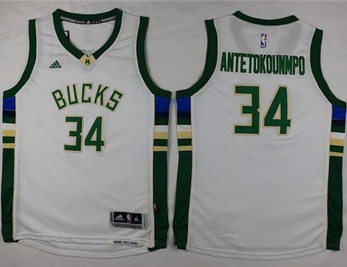 Giannis Antetokounmpo Milwaukee Bucks white jersey